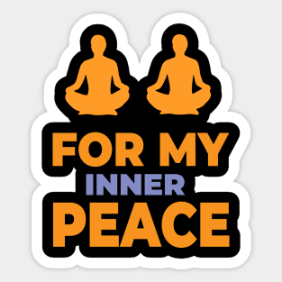 Inner Peace Yoga Sticker